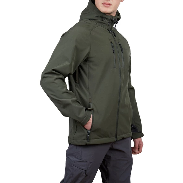 Alpinist Peak Softshell Erkek Outdoor Mont 2XL Haki - 3