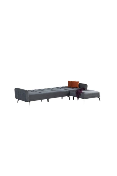 nikshop Bonn Yataklı Köşe Koltuk Takımı - Gri - 5