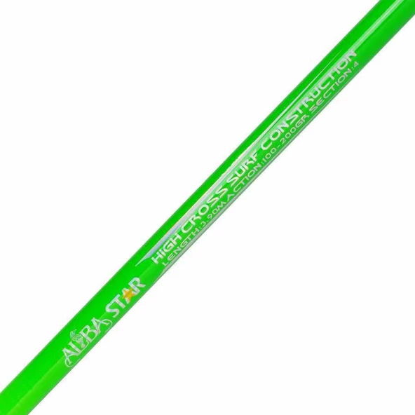 Albastar Elegant 390 cm 100-200g Atarlı Fiber Surf Olta Kamışı - Resim 3