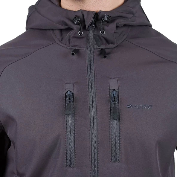 Alpinist Peak Softshell Erkek Outdoor Mont M Beden Antrasit - 3