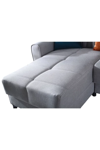 nikshop Nice Yataklı Köşe Koltuk Takımı - Gri - 4