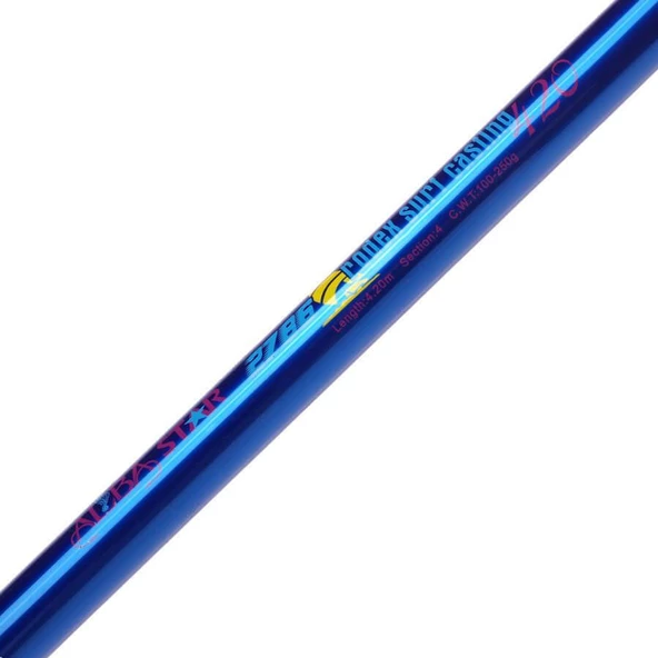 Albastar Rodex 420 cm 100-250g Atarlı Karbon Surf Olta Kamışı - Resim 3