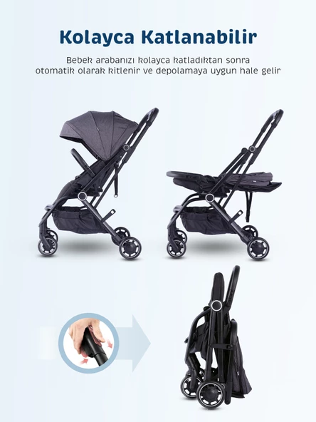 Baby Storch - F8 Model 360 Derece Dönebilen Bebek Arabası - 4