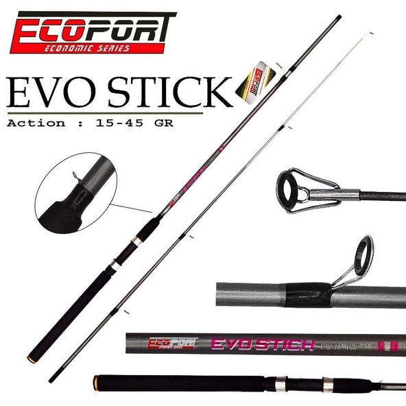 Ecoport Evo Stick 210 cm 15-45g Atarlı Fiber Spin Olta Kamışı