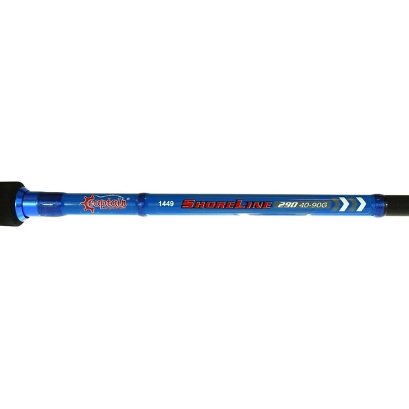 Captain Shorline 290 cm 40-90g Atarlı Karbon Shore Jig Olta Kamışı - 4