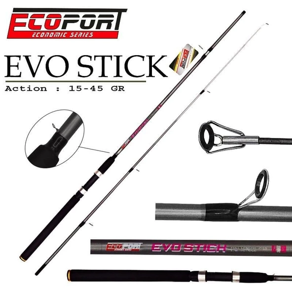 Ecoport Evo Stick 270 cm 15-45g Atarlı Fiber Spin Olta Kamışı ürün görseli