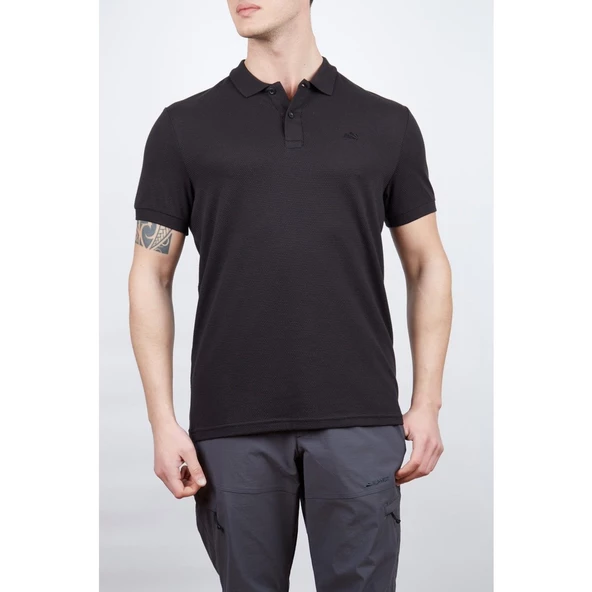 Alpinist Roc Erkek Polo T-Shirt Siyah-L