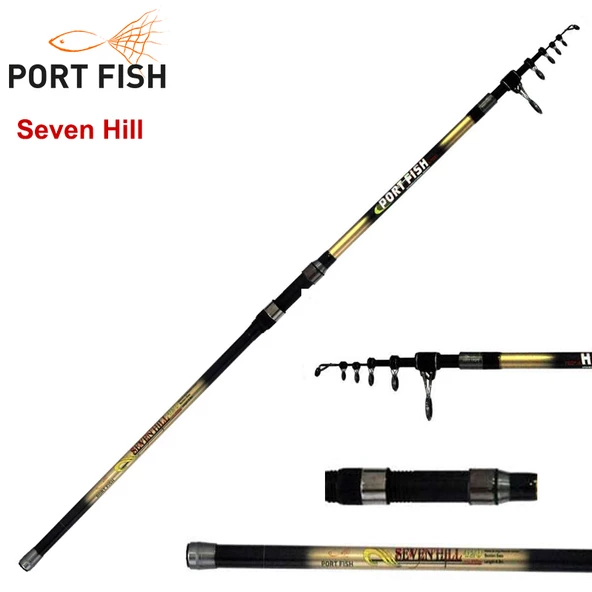 Portfish Seven Hill 420 cm 250g Atarlı Karbon Surf Olta Kamışı