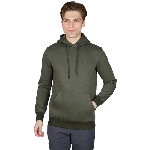 Alpinist Stream Erkek Kapşonlu Sweat L Beden Haki