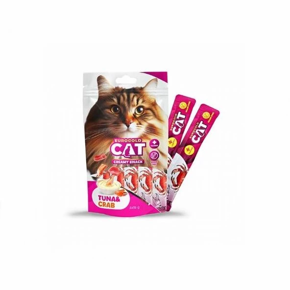 EuroGold Cat Sıvı Kedi Ödülü Ton - Yengeç 5x15Gr - 2