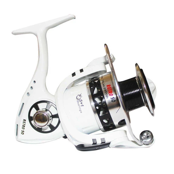 Albastar Retro 40 5+1 Bilyalı 5.2:1 Devirli Spin Olta Makinesi