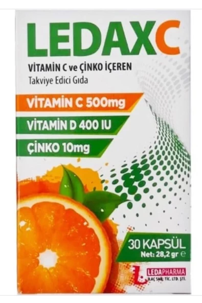 LEDAPHARMA Ledax C Vitamini D Vitamini Ve Çinko (30 Kapsül)