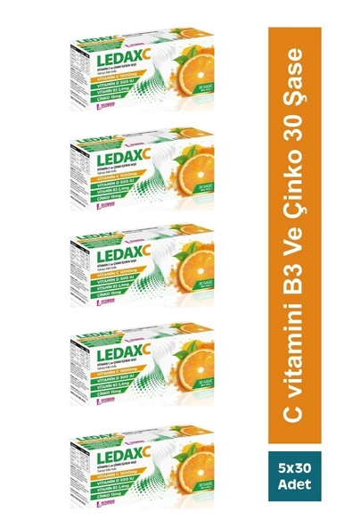 LEDAPHARMA Ledax C Vıtamın 1000 Mg 30 Saşe 5 Kutu