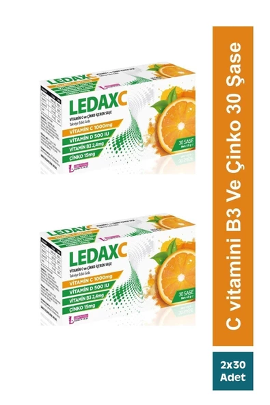 LEDAPHARMA Ledax C Vıtamın 1000 Mg 30 Saşe 2 Kutu