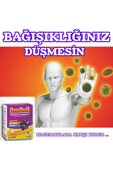 LEDAPHARMA Imüled Multivitamin 30 Kapsül Karamürver