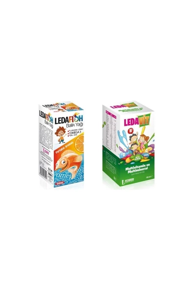 LEDAPHARMA Ledafish Balık Yağı 150 ml Portakallı Ledavit Multivitamin ve Multimineral Şurup 150 ml