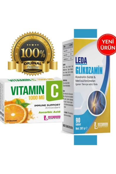 LEDAPHARMA Ledax Cvitamini 10 Şase +glukozamin 90 Tb