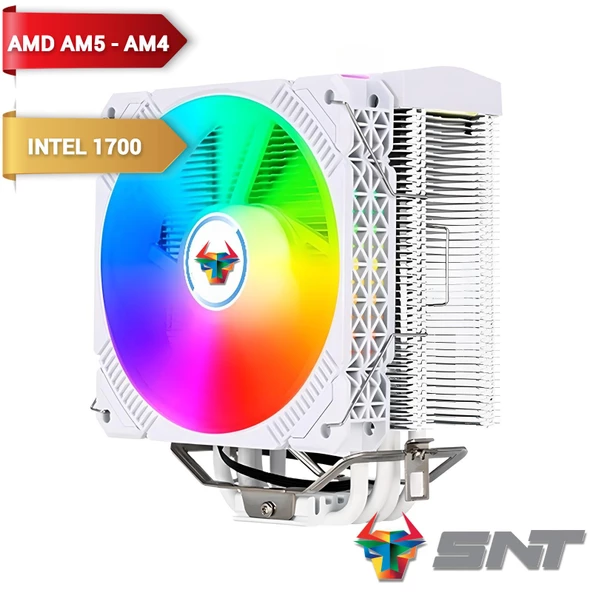 Snt Lc-400W 120 Mm. Argb Amd Intel İşlemci Soğutucu Beyaz