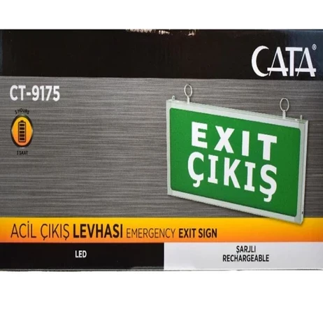 3W EXIT ÇIKIŞ ARMATÜRÜ LEDLİ 3 SAAT AKÜLÜ