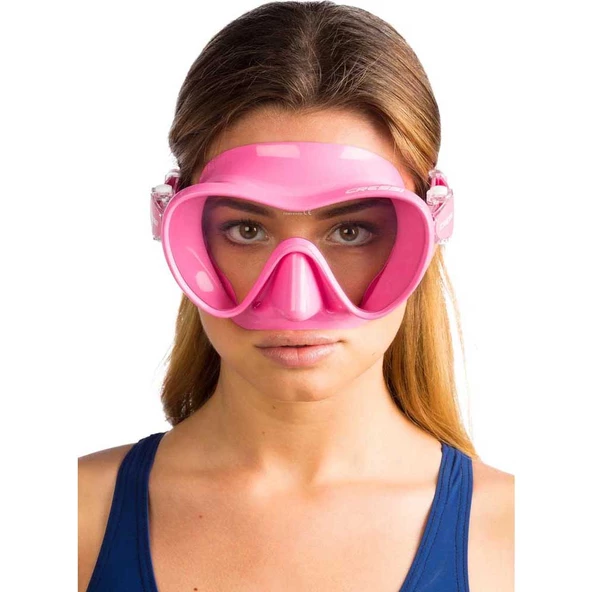 Cressi F1 Frameless Yetişkin Dalış Maskesi Pembe - 3
