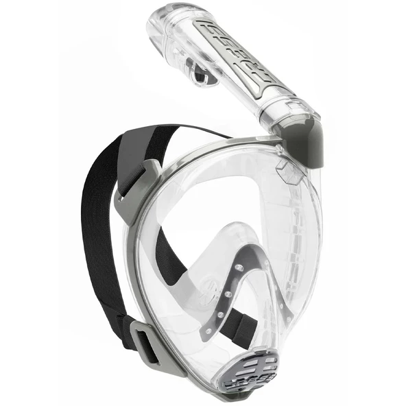 Cressi Duke M-L Beden Tam Yüz Maske Şeffaf-Gümüş - 3