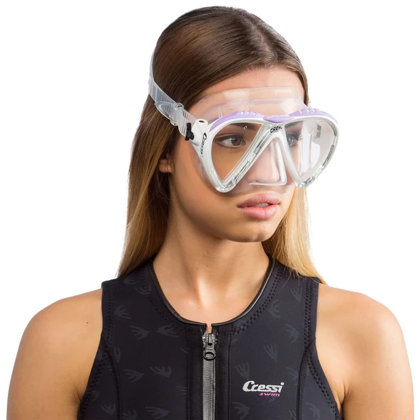 Cressi Lince Yetişkin Dalış Maskesi Lila - 4