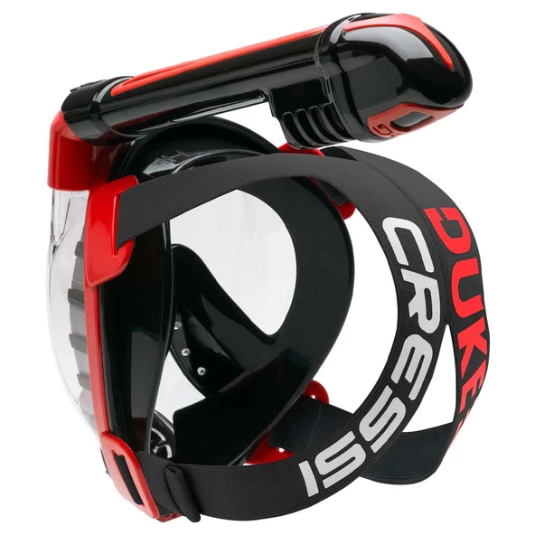 Cressi Duke S-M Beden Tam Yüz Maske Siyah-Kırmızı - 5