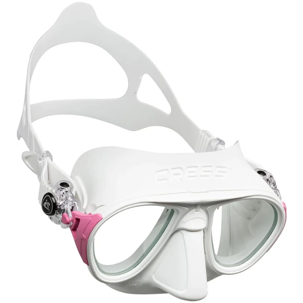 Cressi Calibro Yetişkin Dalış Maskesi Beyaz-Pembe - 2