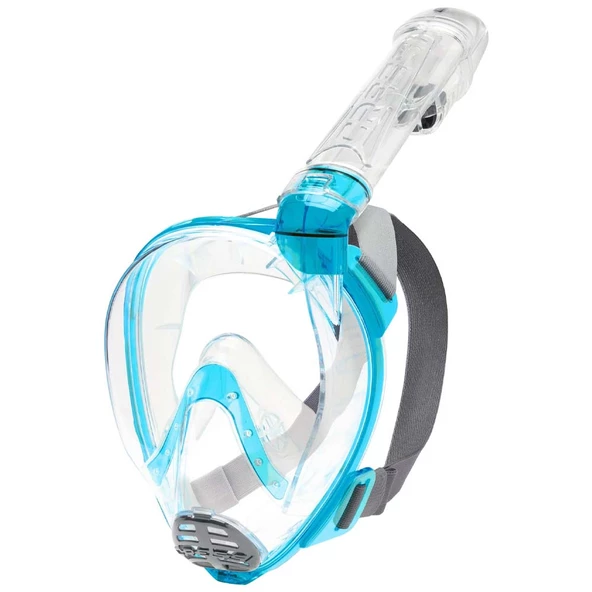 Cressi Baron Çocuk Tam Yüz Maske Şeffaf-Açık Mavi - 2
