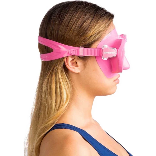 Cressi F1 Frameless Yetişkin Dalış Maskesi Pembe - 5