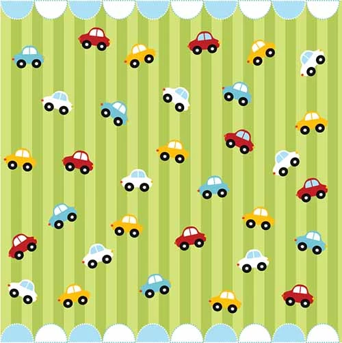 Renkli Arabalar Çocuk Odası Duvar Kağıdı Baskı - Resim 5