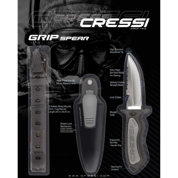 Cressi Grip Dalış Bıçağı - 2