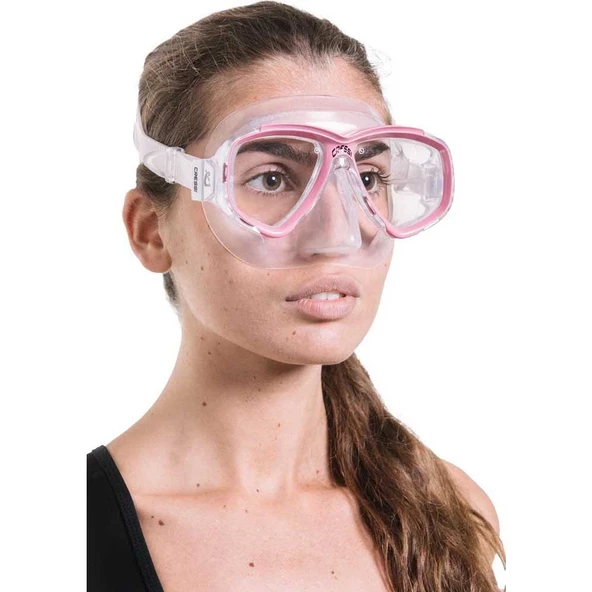 Cressi Perla Yetişkin Dalış Maskesi Şeffaf-Pembe - 3