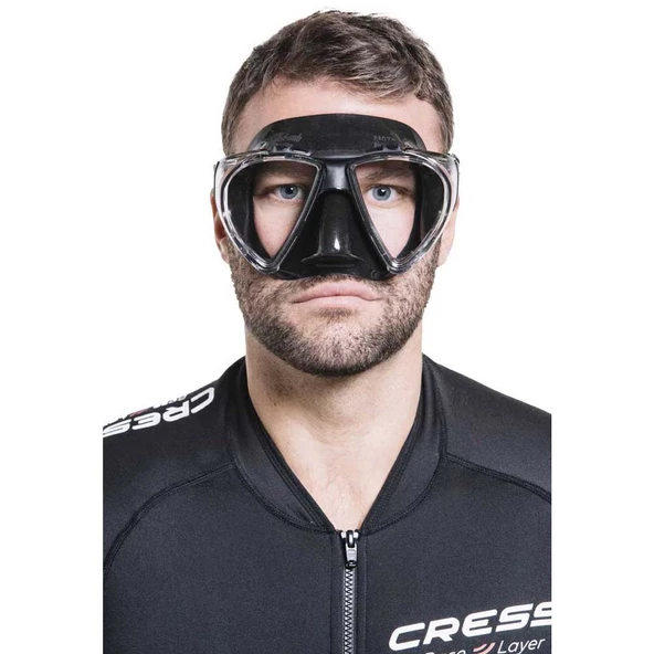 Cressi Penta Plus Yetişkin Dalış Maskesi Siyah-Siyah - 4