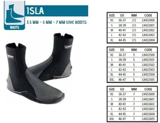 Cressi Isla 3.5 mm Tabanlı Dalış Botu Xsmall(36-37) - 6
