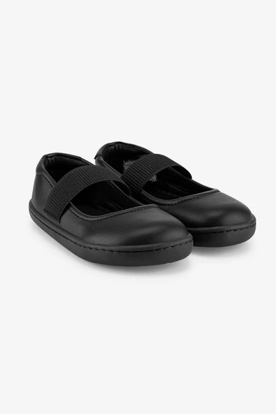 Smart Walker Mary Jane Havalı Siyah Barefoot Kız Babet Ayakkabı - 5