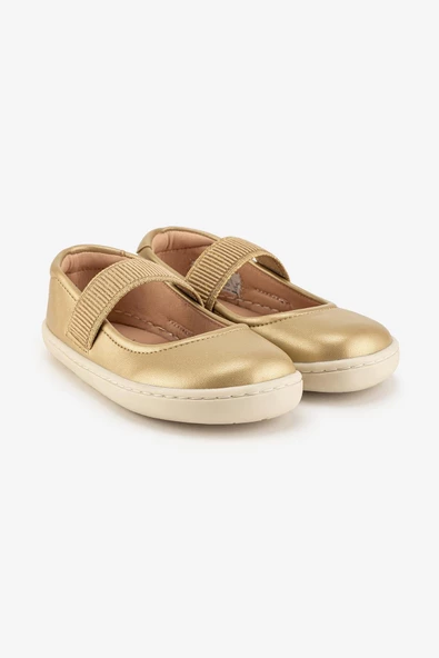 Smart Walker Mary Jane Altın Yıldız Barefoot Kız Babet Ayakkabı - Resim 6