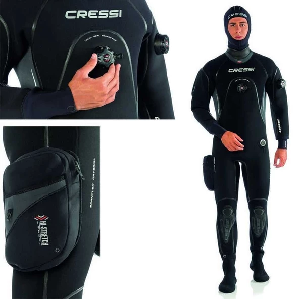 Cressi Dry Lastic Man 4 mm Dalış Elbisesi Small - 2