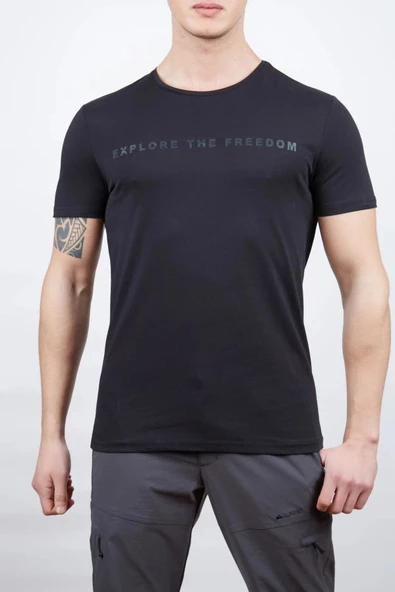 Alpinist Vassi Erkek T-Shirt Beden L Siyah
