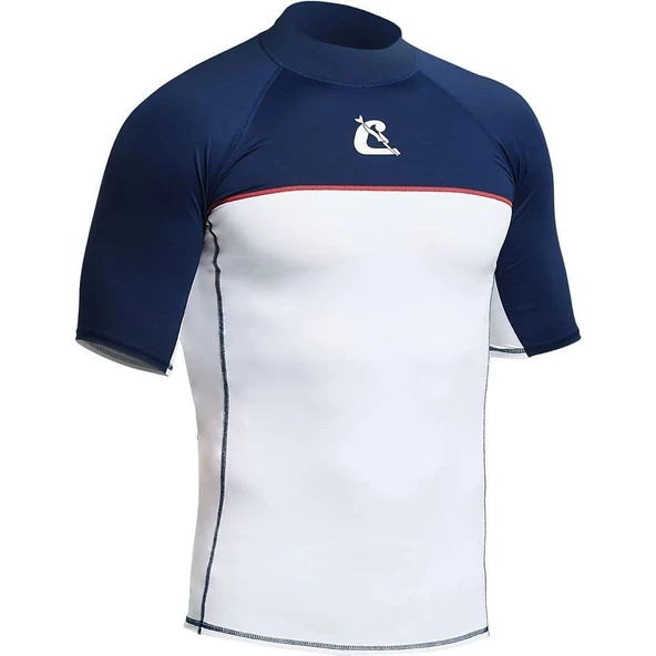 Cressi Shield Man Mavi-Beyaz Rash Guard Large - Resim 4