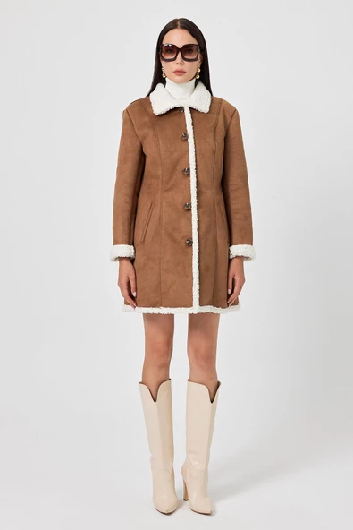 Rona Taba Kürklü Mont - 3