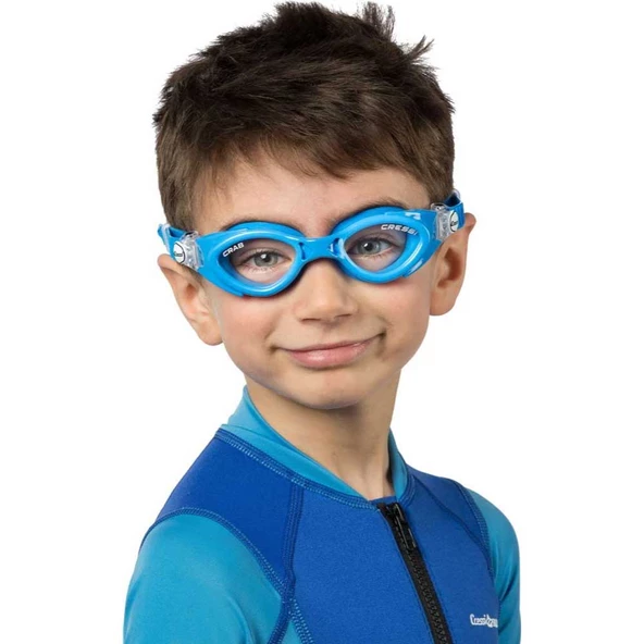 Cressi Crab Çocuk Yüzücü Gözlüğü Mavi - 4