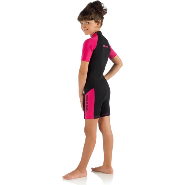 Cressi Little Shark Junior 2 mm Çocuk Shorty Dalış Elbisesi Pembe 7/8 YAŞ - 5
