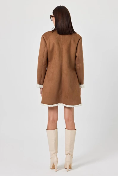 Rona Taba Kürklü Mont - 4