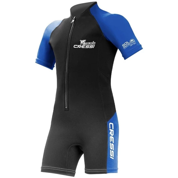 Cressi Tiburon Man 2 mm Siyah-Mavi Shorty Dalış Elbisesi 2XLarge - 2