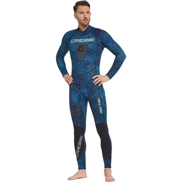 Cressi Tokugawa Man 3 mm Mavi Kamuflaj Dalış Elbisesi Large - 7