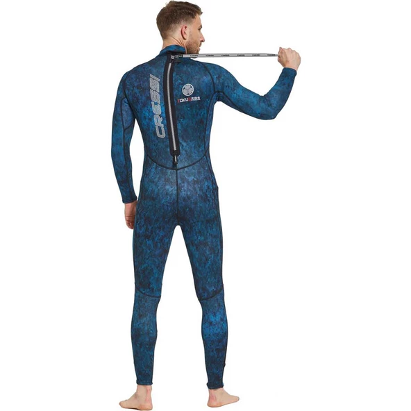 Cressi Tokugawa Man 3 mm Mavi Kamuflaj Dalış Elbisesi Large - 4