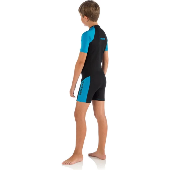 Cressi Little Shark Junior 2 mm Çocuk Shorty Dalış Elbisesi Mavi 9/10 YAŞ - 7
