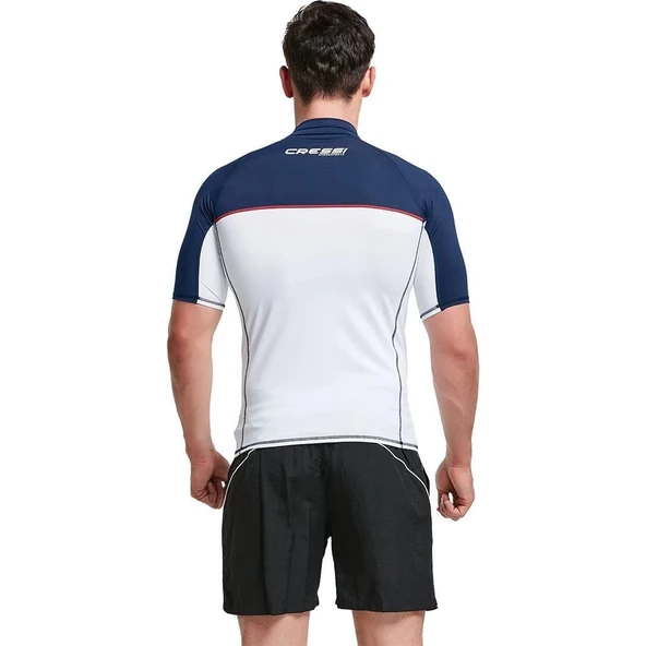 Cressi Shield Man Mavi-Beyaz Rash Guard Large - Resim 5