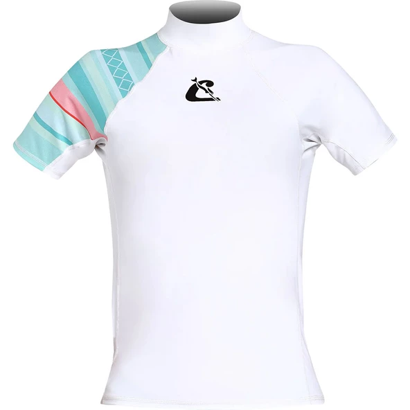 Cressi Shield Lady Beyaz-Açık Mavi Rash Guard XSmall - 3